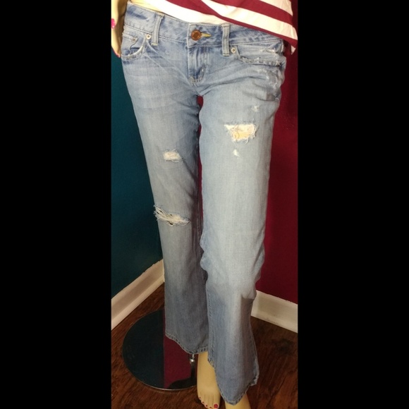 American Eagle Outfitters Denim - American Eagle Bf Flare Distressed Jeans sz 2